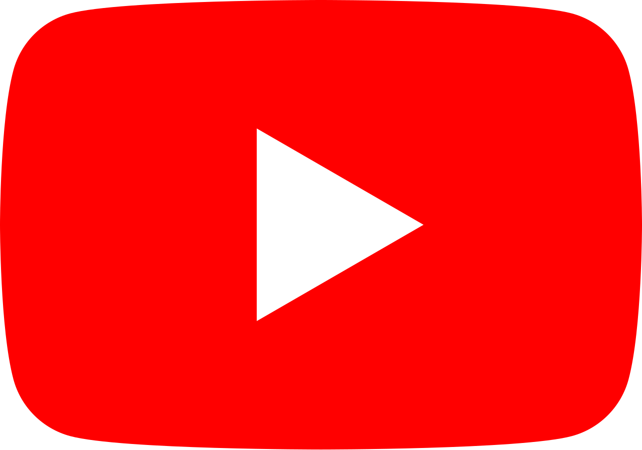 Red YouTube logo with a white play button in the center.